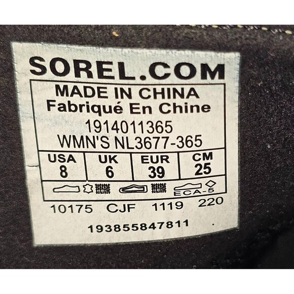 Sorel Women's Olive Green Suede Leather Joan of Arctic Chelsea Boots Size 8 2514 - Picture 9 of 16